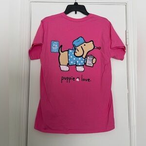 Puppie Love Pink Doctor/Nurse Short Sleeve Tee